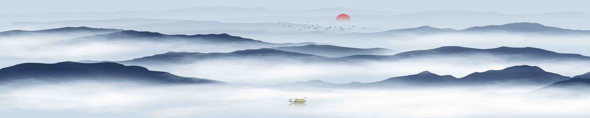 北歐大幅山水