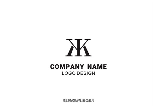 字母KM時尚設計