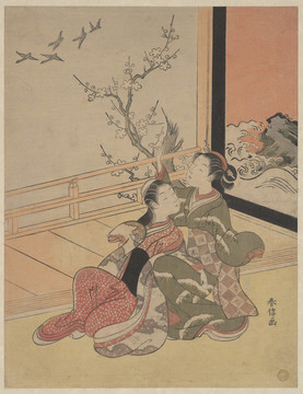 鈴木春信兩個(gè)女人