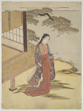 鈴木春信著名女詩(shī)人小野之駒