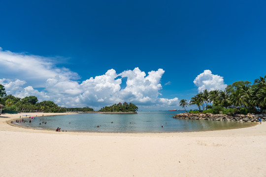 新加坡圣淘沙岛巴拉湾海滩