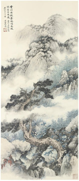 吳湖帆云封南岳圖