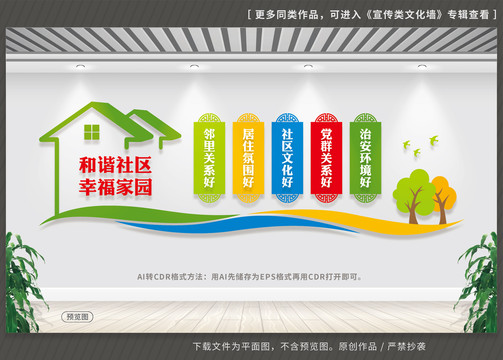 五好社區(qū)文化墻