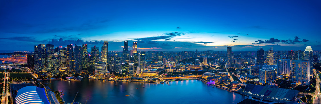 新加坡城市风夜景