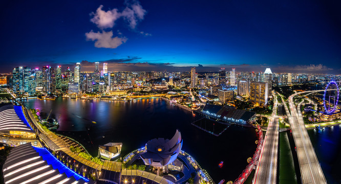 新加坡城市风夜景