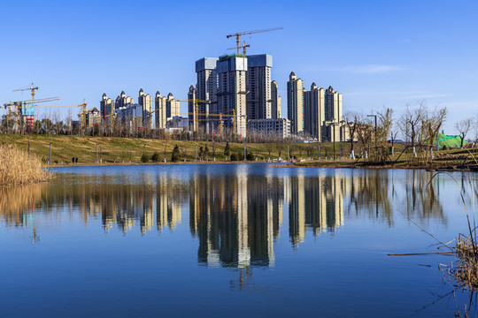 在建湖景住宅建筑