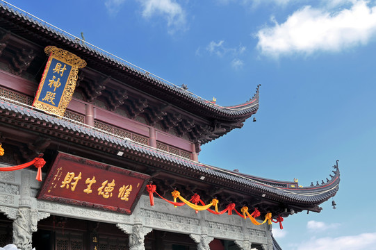 上海财神庙建筑特写