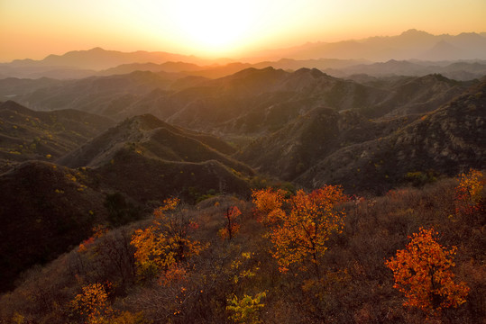 滦平金山岭夕阳