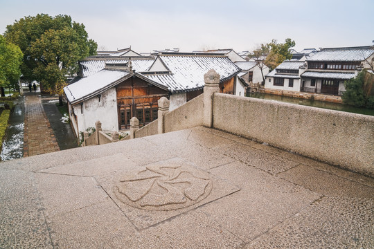 中国无锡荡口古镇古建筑旅游景点