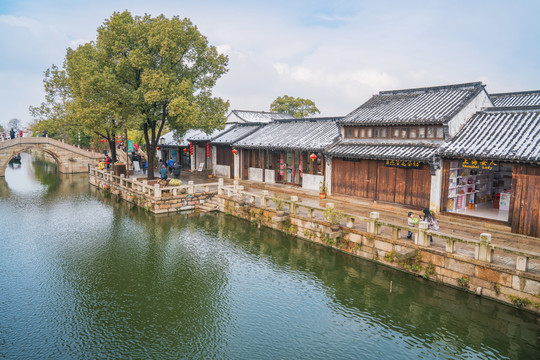 中国无锡荡口古镇古建筑旅游景点