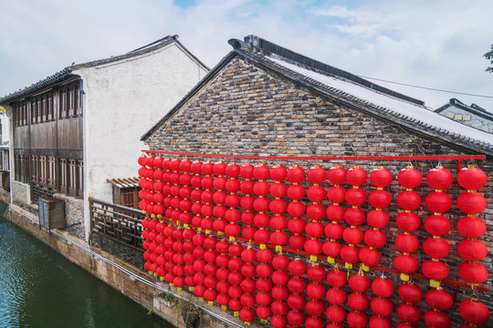 中国无锡荡口古镇古建筑旅游景点