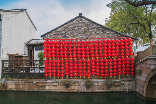 中国无锡荡口古镇古建筑旅游景点