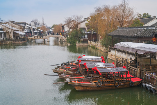 中国无锡荡口古镇古建筑旅游景点