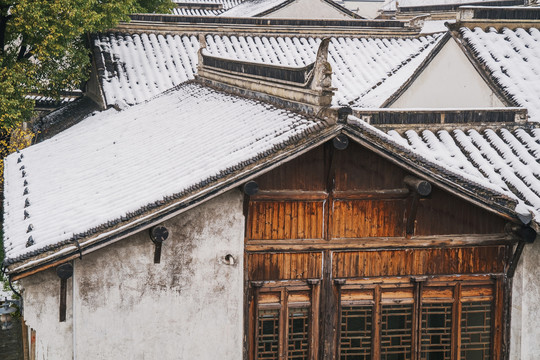 中国无锡荡口古镇古建筑旅游景点