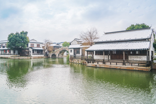 中国无锡荡口古镇古建筑旅游景点