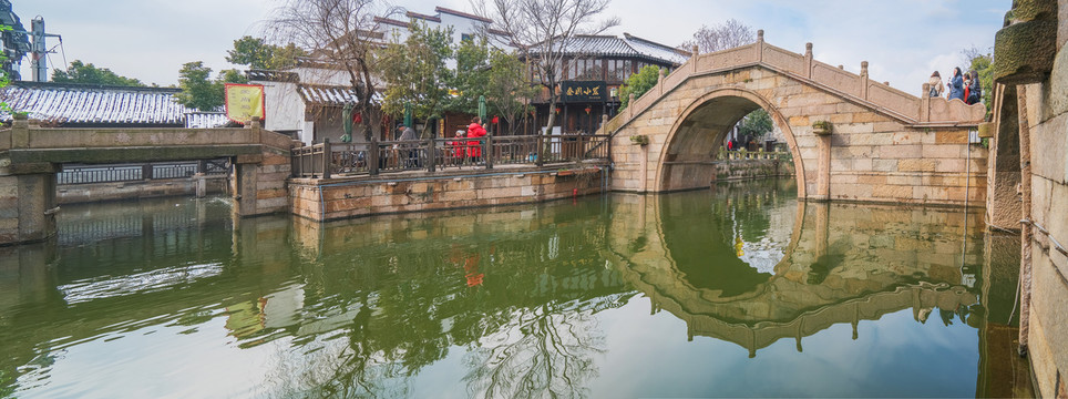 中国无锡荡口古镇古建筑旅游景点