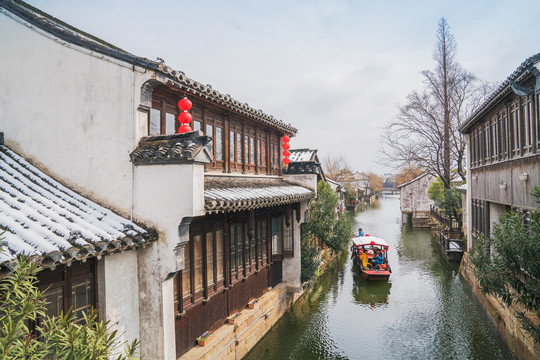 中国无锡荡口古镇古建筑旅游景点