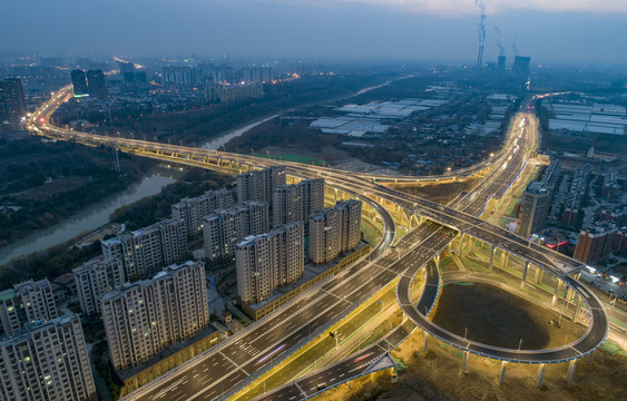 江苏淮安内环高架夜景