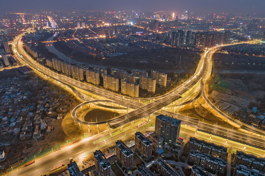 江苏淮安内环高架夜景