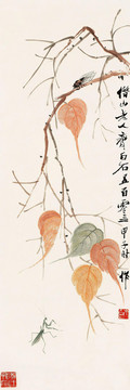 齊白石貝葉草蟲