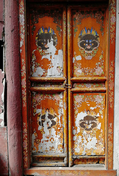 上海朱家角镇的老式木门