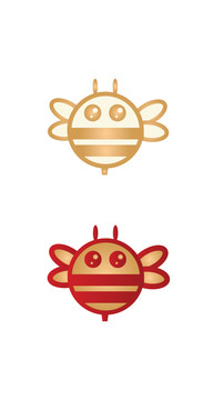 矢量图风格蜜蜂