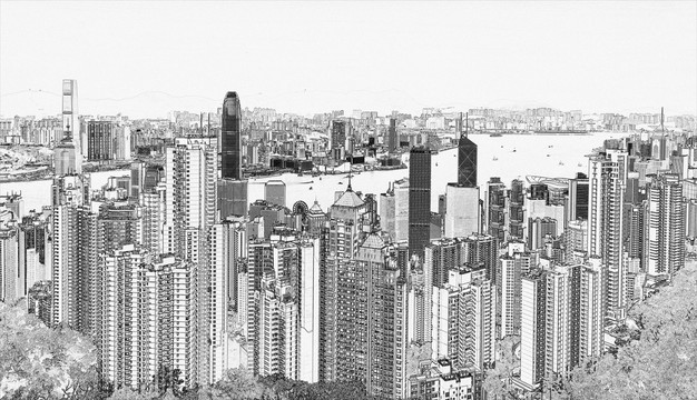 香港風(fēng)光線描