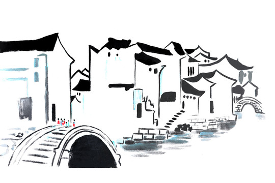 水墨小鎮(zhèn)