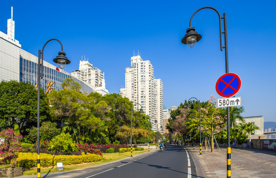 福州江滨街景路