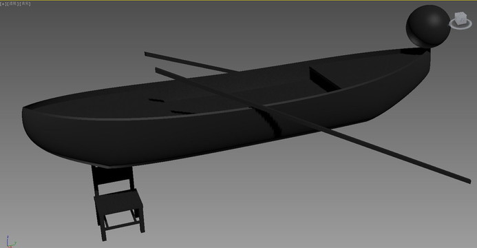 船和凳子3D模型