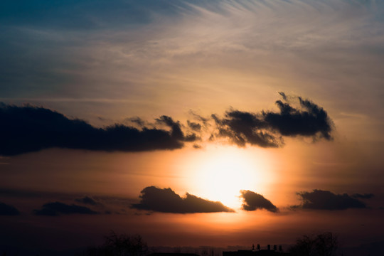 夕阳时的天空