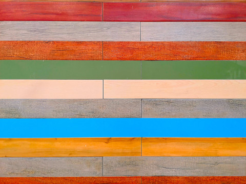 彩色木板墙