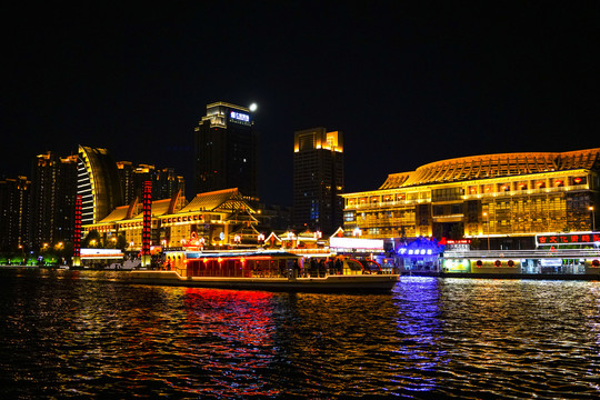 天津海河夜景高清大图