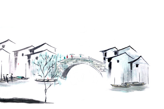 春意江南水墨畫(huà)