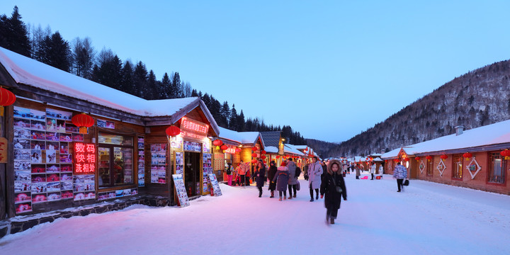 雪乡夜景