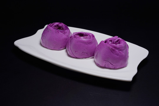 紫薯豆沙馒头