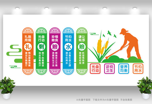 食堂文化墻