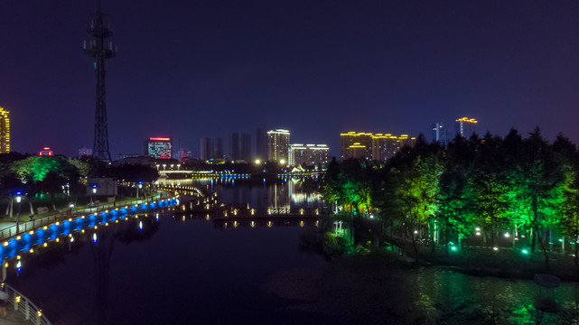 休闲公园夜景