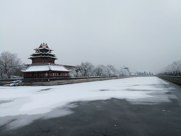 故宫角楼雪景