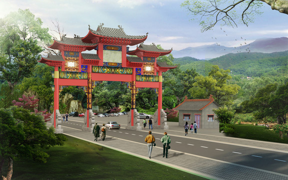 旅游景區(qū)大門