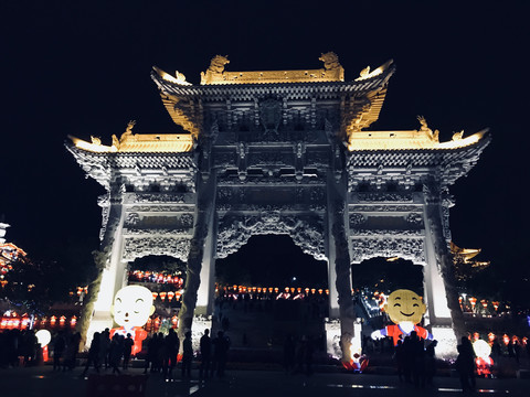 厦门同安梅山寺元宵节夜景