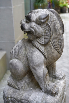 中国古代龙九子狻猊石雕