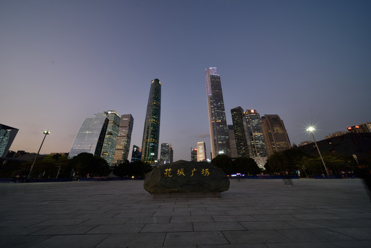 广州珠江新城城市风光夜景