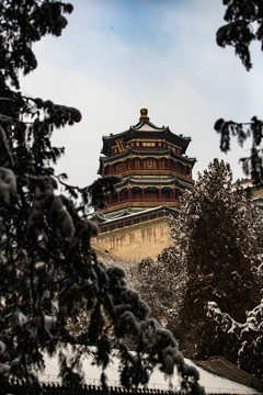 颐和园雪景