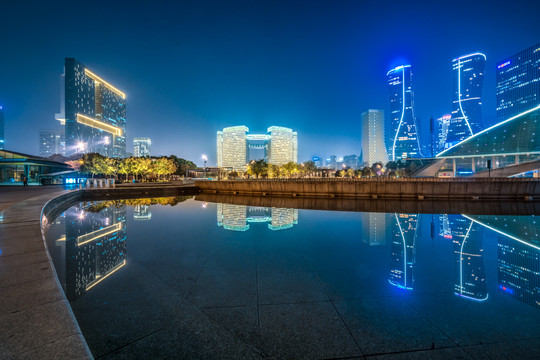 杭州市民中心夜景