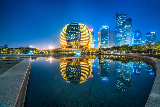 杭州洲际酒店夜景