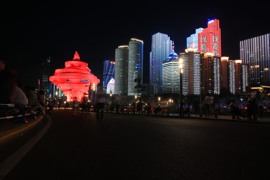 青岛五四广场夜景