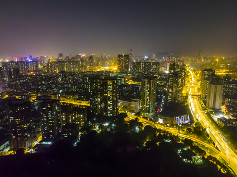 广州都市夜景立交桥