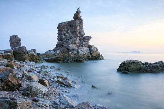 礁石海浪