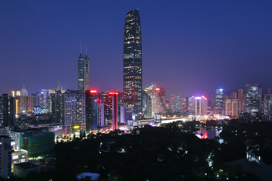 深圳罗湖城市风光夜景